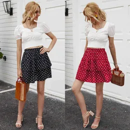 Cute Ruffled Mini Skirt Womens Summer Casual A Line Pleated