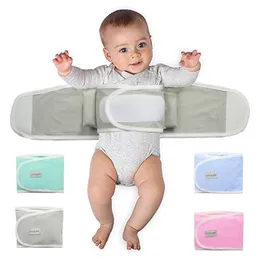 Enkel Baby Swaddling Born Belly Protector med sovsäck Anti-Shock Bomull Elastiska Justerbara Fyra Årstider 211023