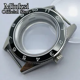 41 mm gümüş kasa safir cam GMT seramik çerçeve uyumlu NH35 NH36 ETA2836 Miyota8205 8215 821A Mingzhu DG2813 3804 hareket