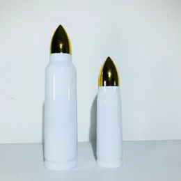 US Warehouse 17oz 34oz sublimering Bullet Cup Rockets Tumblers Rostfritt stål Kreativt vakuumkolv Termos Dubbelvägg Isolerade bärbara vattenkoppar