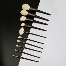 Escovas de maquiagem Logotipo personalizado Cosmético com suporte Brochas de Maquillaje fabricante cabelo macio