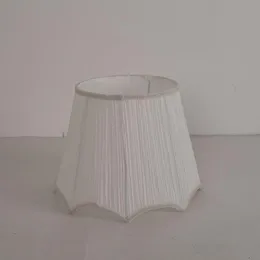 Lamp Covers & Shades 30cm Wave Pattern Folds White Lampshade For Table Night Desk Floor E27 Cover