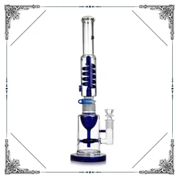 Gerade Bongs aus Phoenix-Glas, Wasserpfeifen aus Glas mit einfrierbarer Spule, Wasserpfeifen aus berauschendem Glas, Recycler, ORL-Rig-Rauchpfeifen, Bau von Glycerin-Bong-Wasserpfeifen, große Bong 18 Zoll