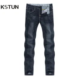 Jeans negros homens famosos marca slim mola reta e outono comprimento total trousrs roupas masculinas de alta qualidade jeans masculino hombre 210319