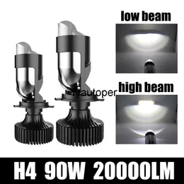 Ny CANBUS 90 W / PAIR LAMP H4 MINI PROJECTOR LED LENS CAR BOLB 20000LM Conversion Kit Hi / Headlamp Beam Low 9V 9V-80V RHD LHD Car