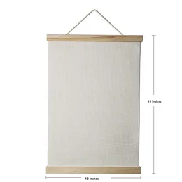 Blank Fabric Painting 12x18 inches Creative Off White Wall Hanging Polyester Linen Home Decoration