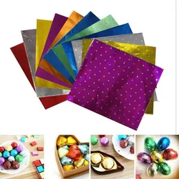 Gift Wrap 100 PCS Aluminum Foils Paper Chocolate Candy Packaging Christmas Party Festival Decoration Supply Birthday Wrapper