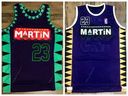 Мартин Пейн телешоу Marty Mar #23 баскетбол майки мужской Ed Purple Size S-XXL Top Caffice Jerseys