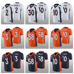 3 Russell Wilson Peyton Manning Denverbroncosmen Women Youth Football Jersey Patrick Surtain II Jerry Jeudy John Elway Simmons Williams Sutton Mims Jr