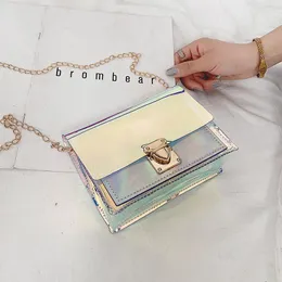 Transparent Chain Bag Shoulder Messenger Colorful Small Square Women's Purses And Handbags Cross Body wallet purse