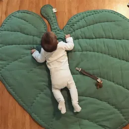 leaves shape Floor Carpet Baby game blanket Cotton Climbing Pad Play Mats baby Cart blanket Children's room decoration 210320