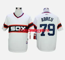 Men Women Kids #79 Jose Abreu White Jersey Haftowe koszulki baseballowe xs-5xl 6xl