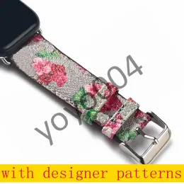 G designer Strap Watchbands 42mm 38mm 40mm 44mm iwatch 2 3 4 5 bands Leather Bracelet Fashion Stripes dropshipping Y04