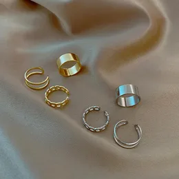 خمر الهيب هوب معدني فاسق افتتاح مؤشر البنصر مجموعة مشترك المفصل خواتم anillos للنساء الحد الأدنى مجوهرات باجي