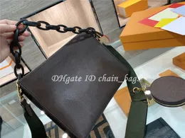 럭셔리 디자이너 2021 여성 패션 핸드백 일반 클래식 편지 플로랄 고품질 체인 플랩 가방 인테리어 슬롯 포켓 크로스 바디 숄더 가방