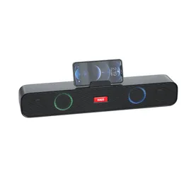 BT Stereo Głośnik Basowy Soundbar z Oddychającym Światłem Subwoofer Obsługuje TF USB SD MP3 Odtwarzacz Muzyczny Sound Bar dla Komputera