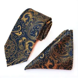 8cm tie set check floral kerchief men's necktie for men plaid dot handkerchief neck tie set business neckwear ascot shirt accessories