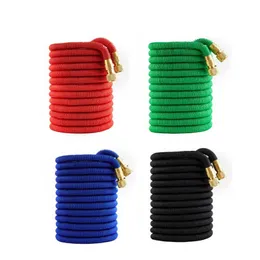 High Quality 16FT-150FT Expandable Garden Hose Magical Telescopic Pressure Car Wash Seamless Ribbon Watering Pipe 210626