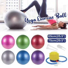 Yoga Ball 65cm 75 cm PVC Fitness Bälle Verdickte explosionsgeschützte Ausrüstung Balance Runde Workout Anti-Burst-Schlupfresistent Übungsstabilität Birthing Quick Pumpe