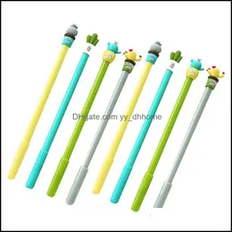 Gel Pens Writing Supplies Office & School Business Industrial Fashion Cute Colorf Kawaii Lovely Cartoon Novelty Creative Botany Plant Cactus