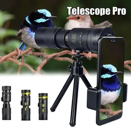 4K 10-300X40MM Super Telepo Zoom Monocular Binoculars Pocket Telescope Smartphone Take Picture