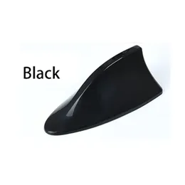 Universal Car Roof Black Shark Fin Antennskydd AM FM Radio Signal Aerial Adhesive Tape Base Passar Most Auto Cars SUV Truck