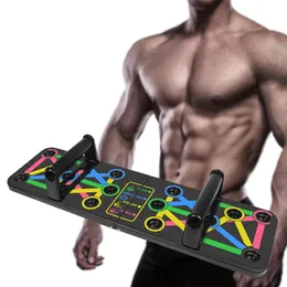 Multifunktionella push-ups Stand 14 i 1 Tryck på Up Rack Board Exercise Bars integrerad Fitnessutrustning för män Hem Gym träning X0524