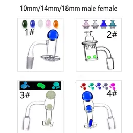 Terp Slurper Fveved Edge Quartz Banger Paznokcie Akcesoria do palenia Welful Weld Bangers z kolorowym świetlistym szklanym marmurowym rubinowym perłą pigułką