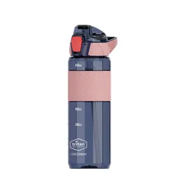Draagbare Sport Waterfles Grote Capaciteit 750ml Plastic Lekvrije Tritan BPA-Free Tumbler met rietjes voor het reizen Camping