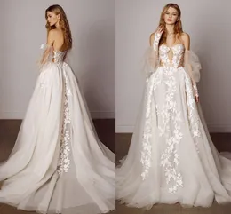 Robe de mariee Beach Fairy Wedding Dresses 2022 Luxury Princess Lace Applique Off Shoulder Bohemian Backless Bridal Dress Vestido De Noiva