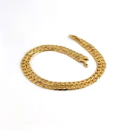 18 K Yellow Gold Authentic Solid Cuban Link Chain Necklace SZ 29 "7mm 750mm Hip-hop