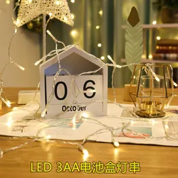 Strängar LED -färglampor blinkar utomhusvattentät 3 batterilåda julbröllop rum dekoration stjärnan weihnachtsbeleuchtung