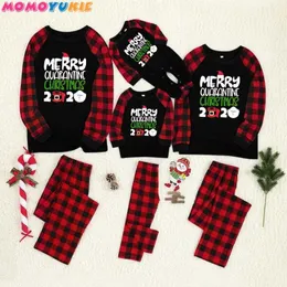 Boże Narodzenie Rodzina Dopasowanie Piżamy Zestaw Deer Dorosłych Kid Rodzina Dopasowanie Ubrania Top + Spodnie Xmas Sleepwear PJ Set Baby Romper 210713