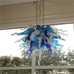 Factory direct blue and white lamps hand blown glass chandelier bedroom home decoration unique style pendant lights