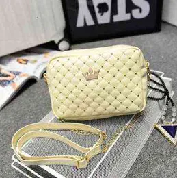 HBP Non-Brand Bag Mantianxing women's Korean version crown rivet small square casual versatile women's Single Shoulder Messenger