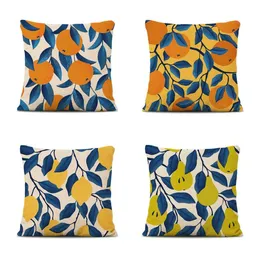 Almofada Caso Fruta Impresso Frolas Pera Laranja Padrão Padrão Frola Fashion Sofá Quadrado Throw Cover Capa Carro Pillowslip Home Office Hotel Decoração WMQ1246