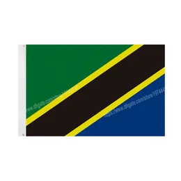 Tanzania flaggor National Polyester Banner Flying 90 * 150cm 3 * 5ft flagga över hela världen över hela världen kan anpassas