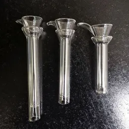 Hanrutschbanor av glas och rutschkana för honstammar med svart gummi enkel downstem för glasbong glaspipor röktillbehör sestshop