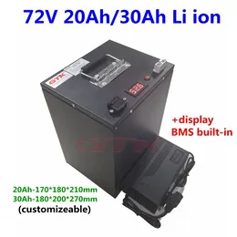 GTK 72V 20Ah 30Ah lithium Li-ion motorcycle ebike Battery 2000W 3000W Electric Bike Battery with BMS+5A Charger