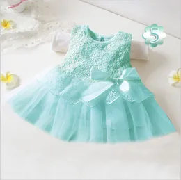 Neugeborene Säugling Kleidung Baby Mädchen Prinzessin Kleid Spitze Bow kleine Mädchen Tüll Hochzeitsfeier Geburtstagskleider 0-24m