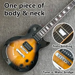 2021 New Style Electric Guitar, 2 Pickups, Wiązanie progów, Most Tune-O-Matic, Gitara Roodewod Fingerboard