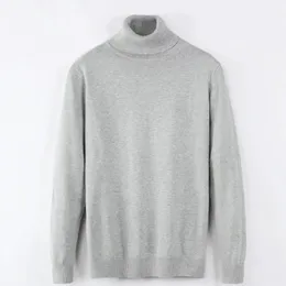 Top da uomo Top da polo autunnali Maglioni caldi a collo alto autunnali Pullover neri Abbigliamento per uomo Maglione lavorato a maglia in cotone Maglioni maschili