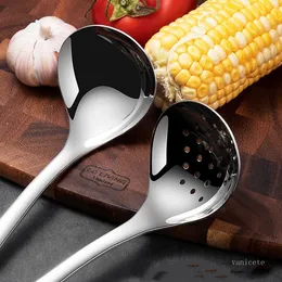 304 Stainless steel spoon colander Utensils lengthened thickened light pot male drain wall spoons cooking tools T2I52083