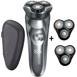 Elektrisk rakapparat för mens Razor Smart Beard Shaving Beard Trimmer Machine Män IPX7 Vattentät LCD-skärm Bärbar hel kropp Tvätt ABS och rostfritt stål
