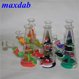 Silikon-Wasserbongs Shisha buntes Glas Rauchen Bong Rohre faltbarer Ölbrenner Dab Tool Aschefänger