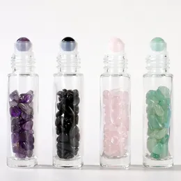 Natural Jadeite Arts and Crafts Roll-on Bottle Perfume Dispensed Colored Transparent Glass 10ml gifts