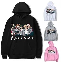 Vänner Sweatshirt Män Kvinnor Min Heros Academia Hoodie Vänner Polerone Bluza Damska Boku Ingen Hero Academia Sweatshirt Kläder Y0809