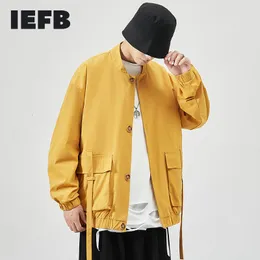 IEFB / Vêtements pour hommes Printemps Veste décontractée pour hommes M - 5XL Taille Ruban surdimensionné Double poches Manteau pour manteau masculin 9Y3706 210524