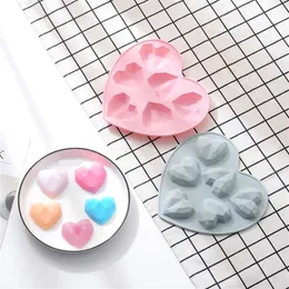 Wysokiej Jakości 6 Nawet w kształcie serca Silicone Cake Mold DIY Czekoladowy Pudding Formy Kostki Lodu Tacy Do Pieczenia Narzędzia Kremówka Desery Dekorowanie
