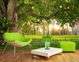 2021 Custom 3D Tapety Woods Forest Wall Paper Home Decor Salon Sypialnia Krajobraz Background Mural